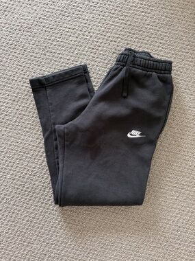 Nike Black Sweatpants with White Swoosh - Men
